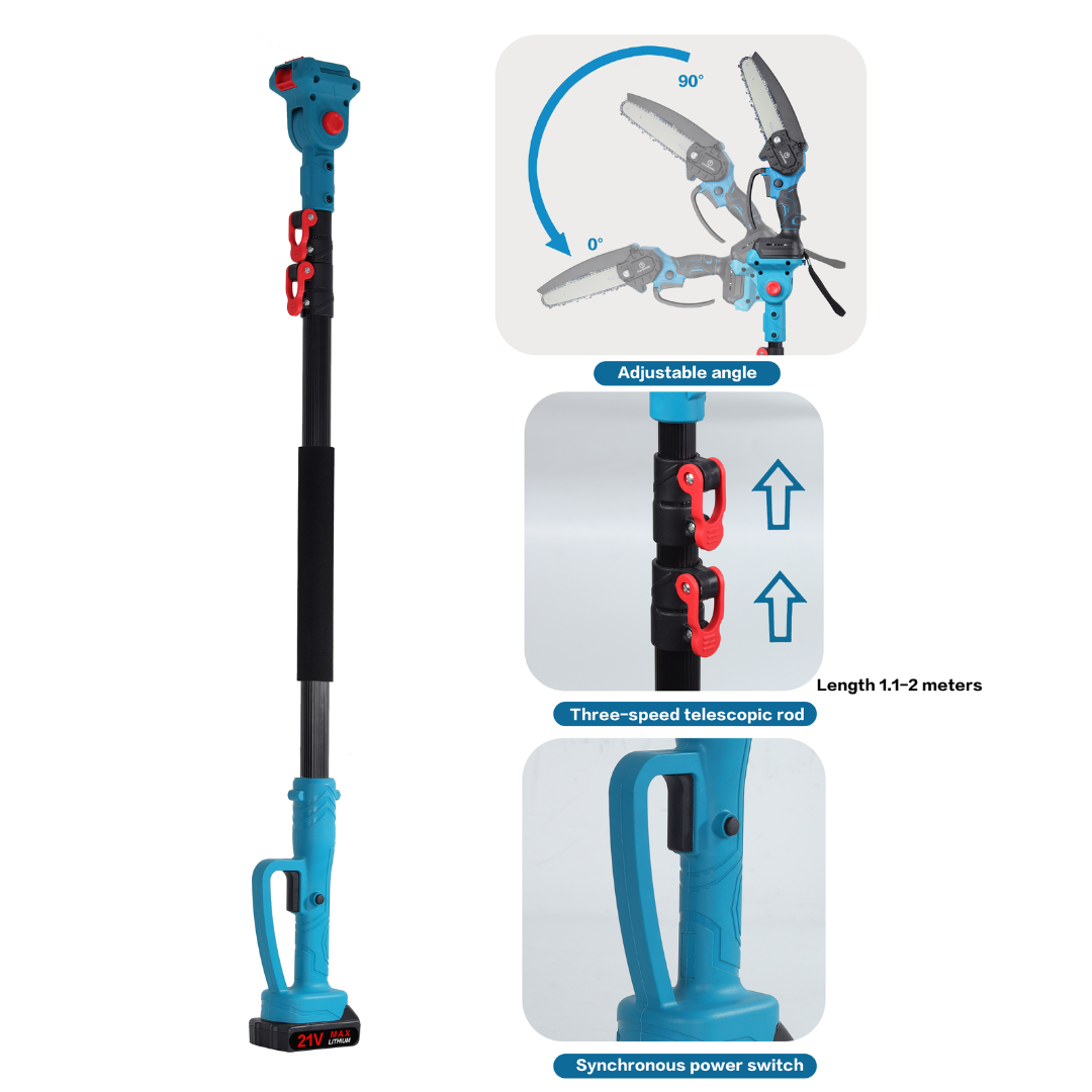 Комплект телескопични акуси на Agram Tools: триони и ножици за клони - 240см