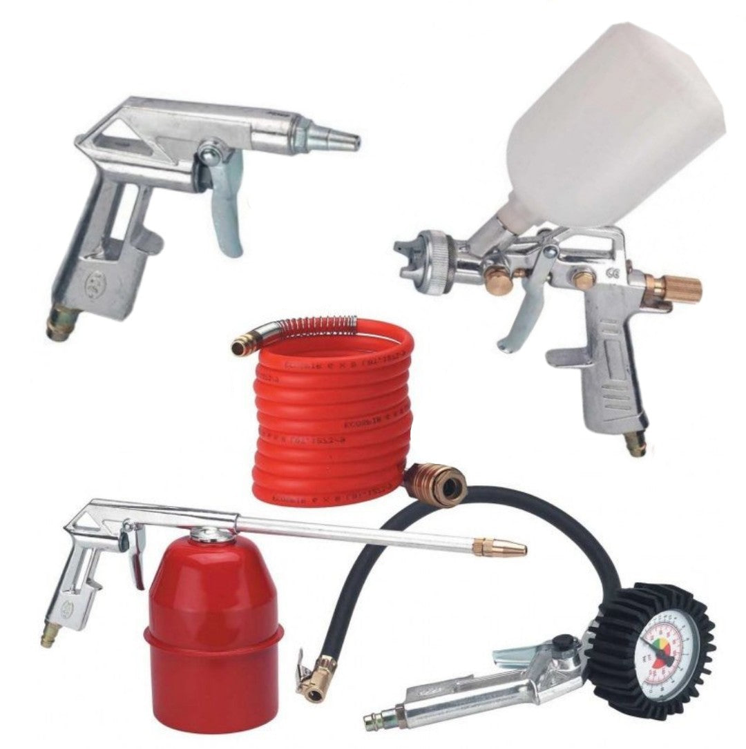 ⭕ Комплект приставки и аксесоари за въздушен компресор от 5 части