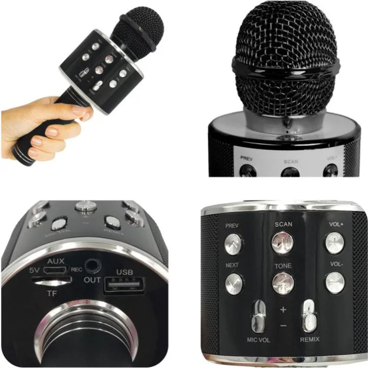 КАРАОКЕ bluetooth микрофон и високоговорител