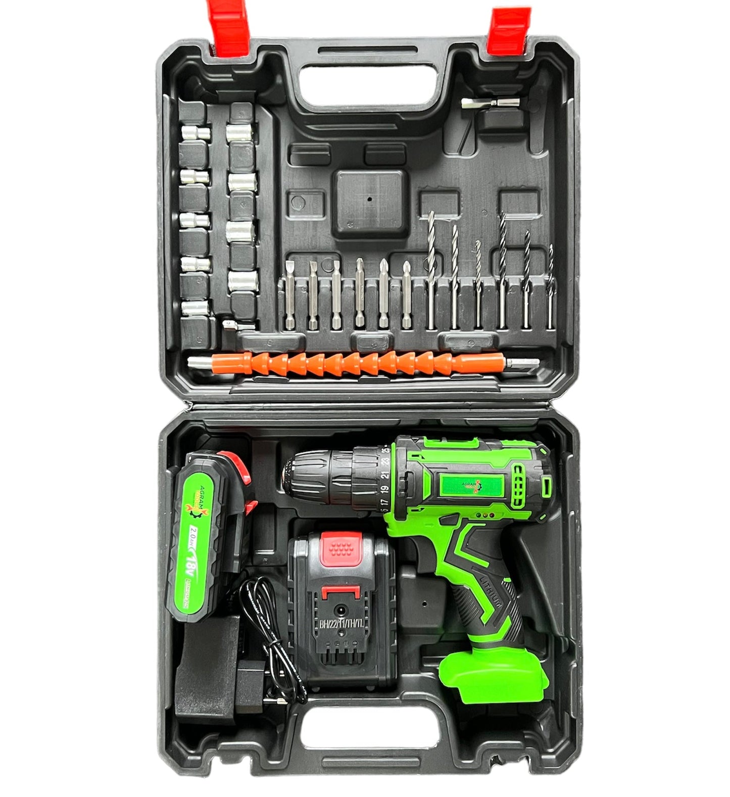 Оригинална акумулаторна бормашина Agram Tools® с накрайници