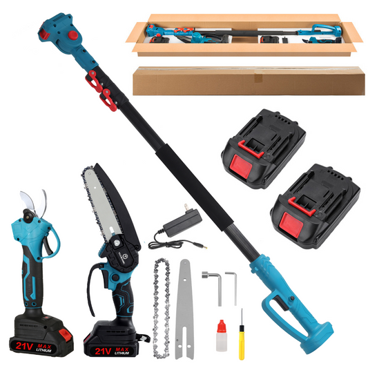 Комплект телескопични акуси на Agram Tools: триони и ножици за клони - 240см