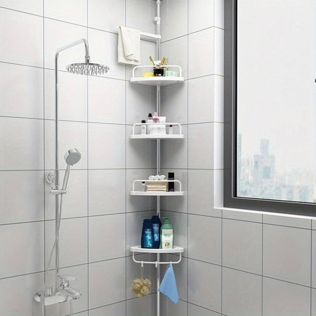 Ъглова етажерка за тоалетна