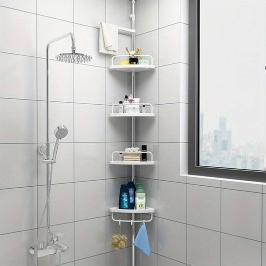 Ъглова етажерка за тоалетна