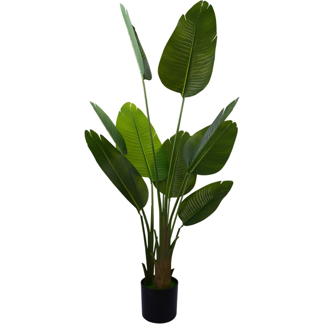 Изкуствено растение – Стрелка с големи листа, височина 110 см