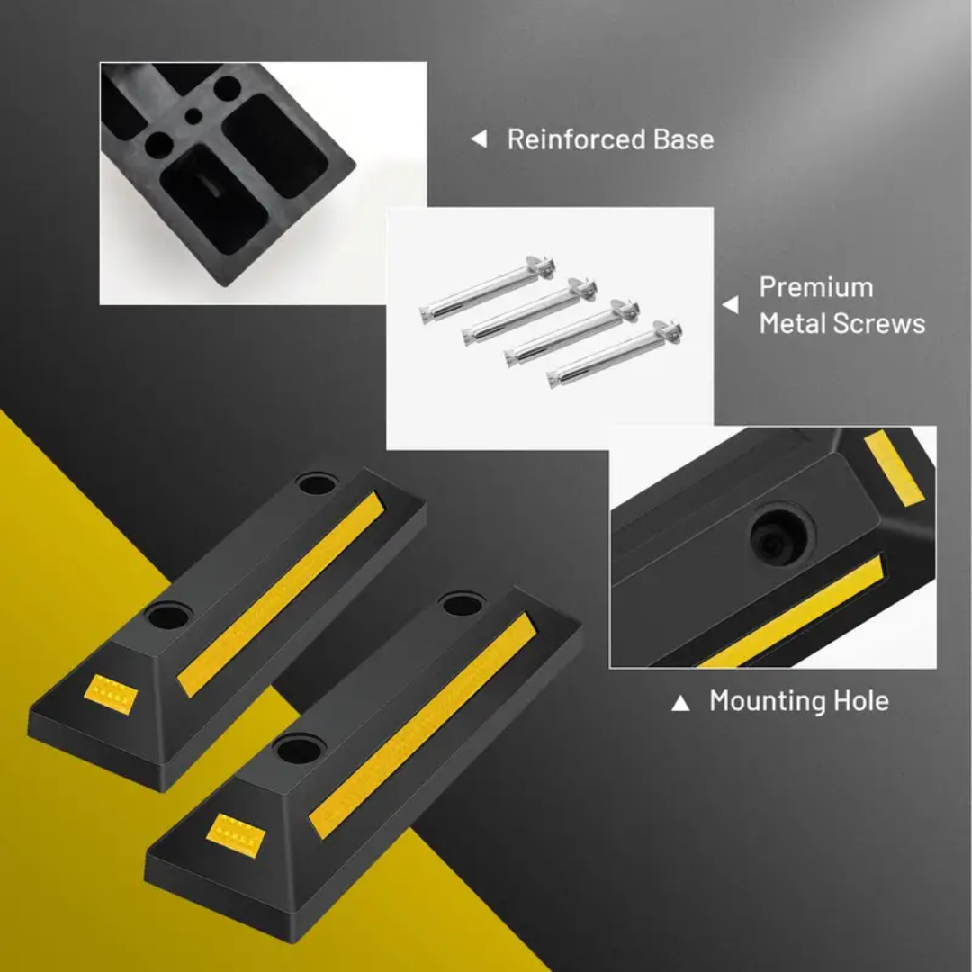 Блокер за каучукови колела с светлоотразителни ленти