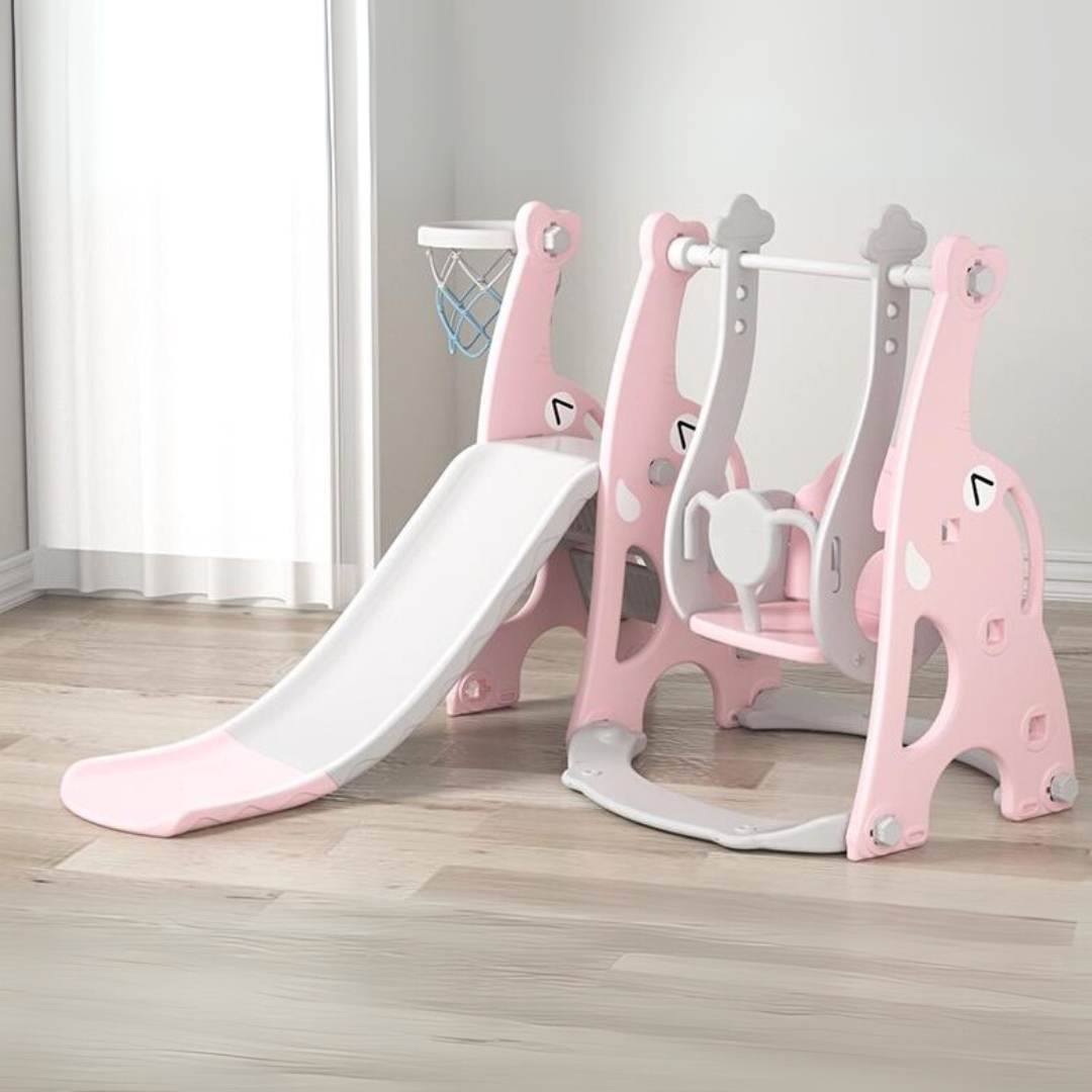 Детска детска площадка с слайд и люлка