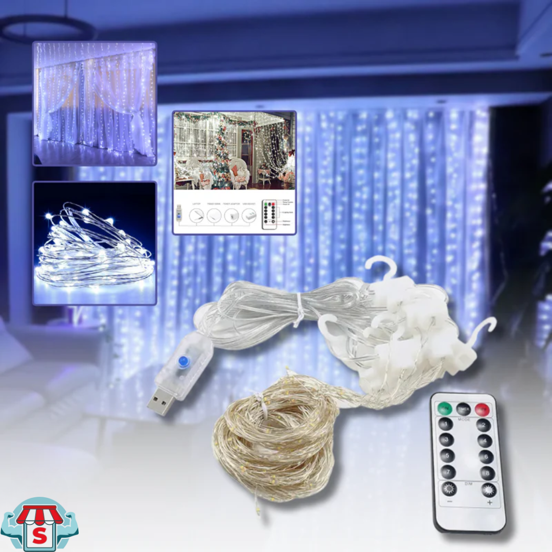 Премиум коледна LED завеса – 3 × 2 m