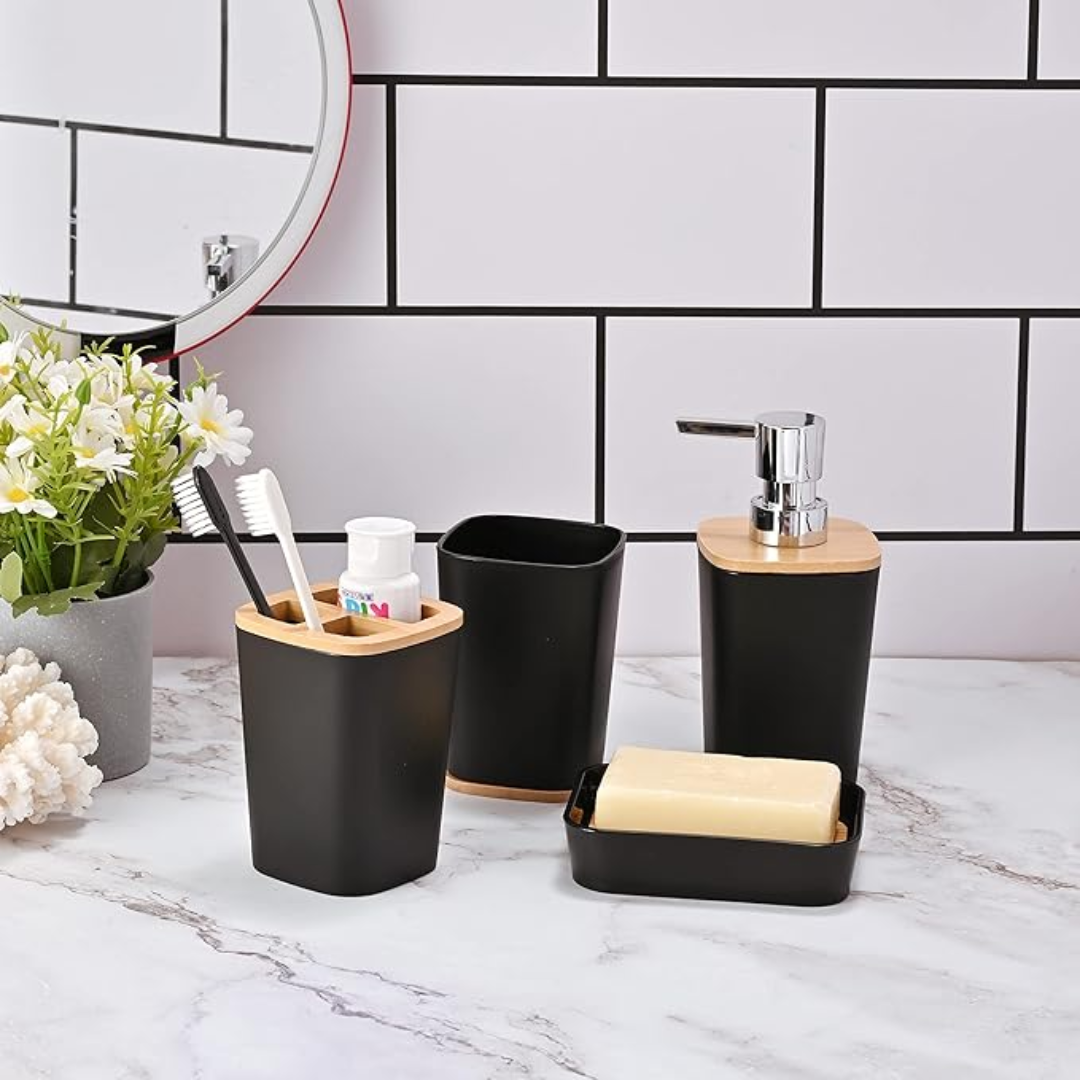 Комплект галантер за баня – 6 елемента в модерно черно