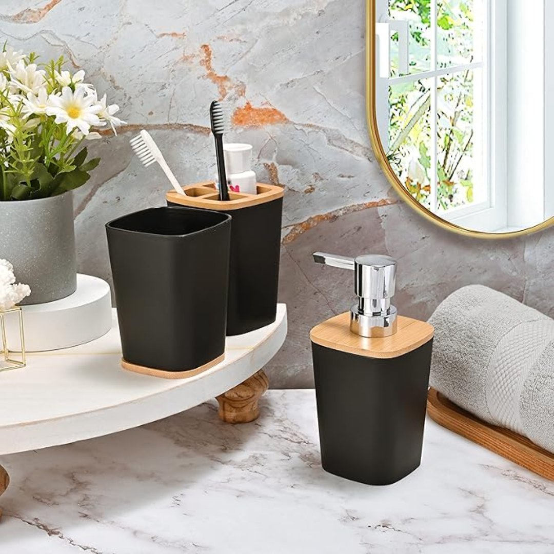 Комплект галантер за баня – 6 елемента в модерно черно