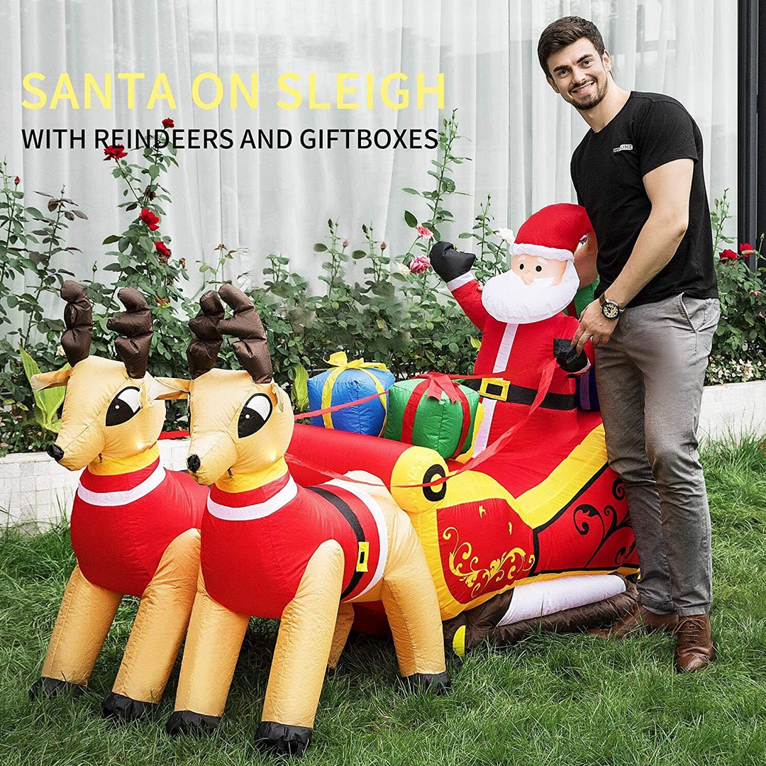 Дядо Коледа със северни елени