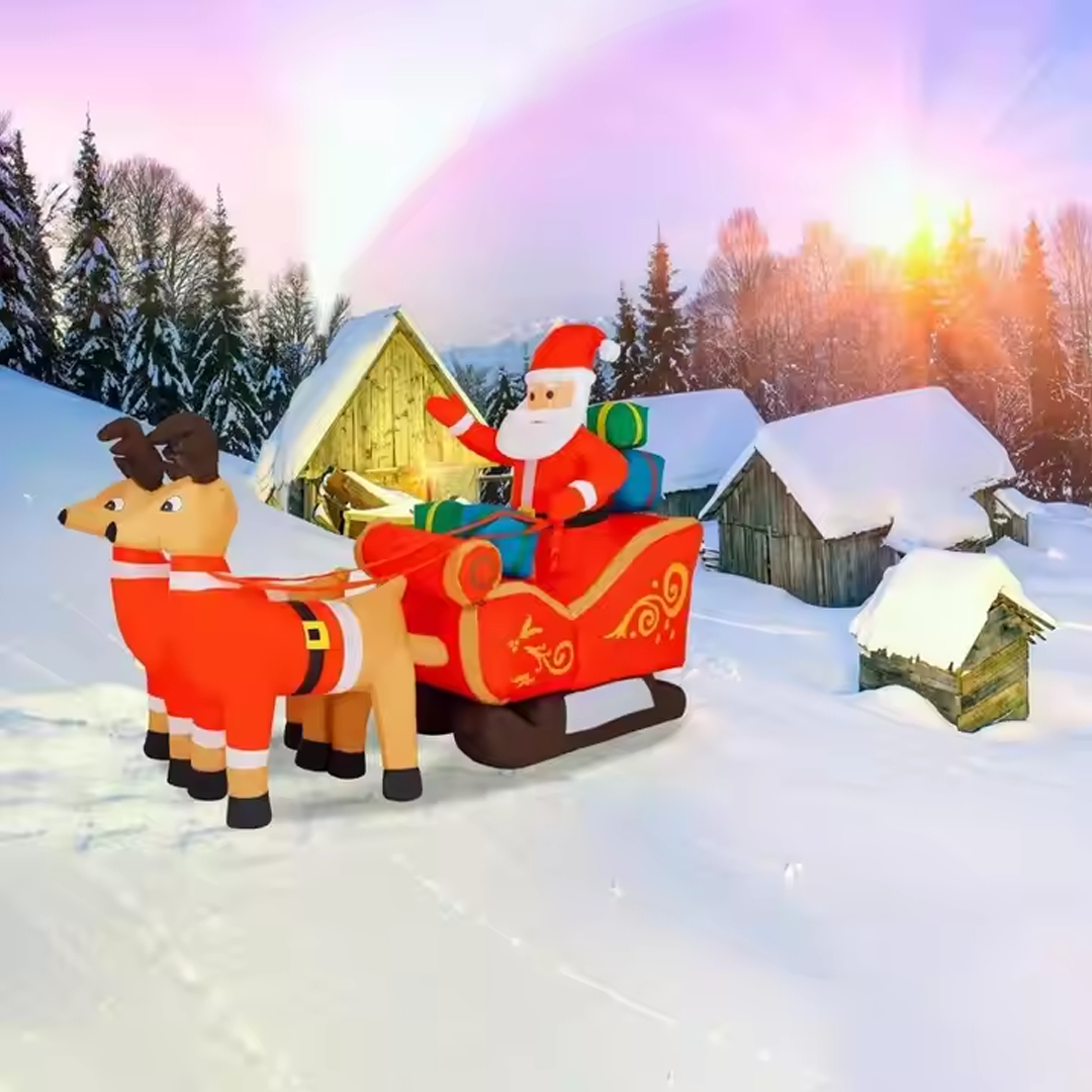 Дядо Коледа със северни елени