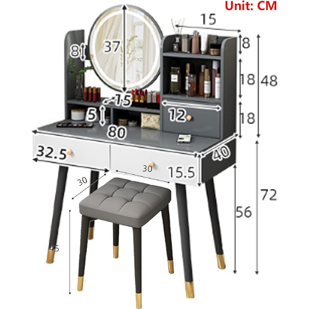 Модерен тоалетен шкаф с LED огледало