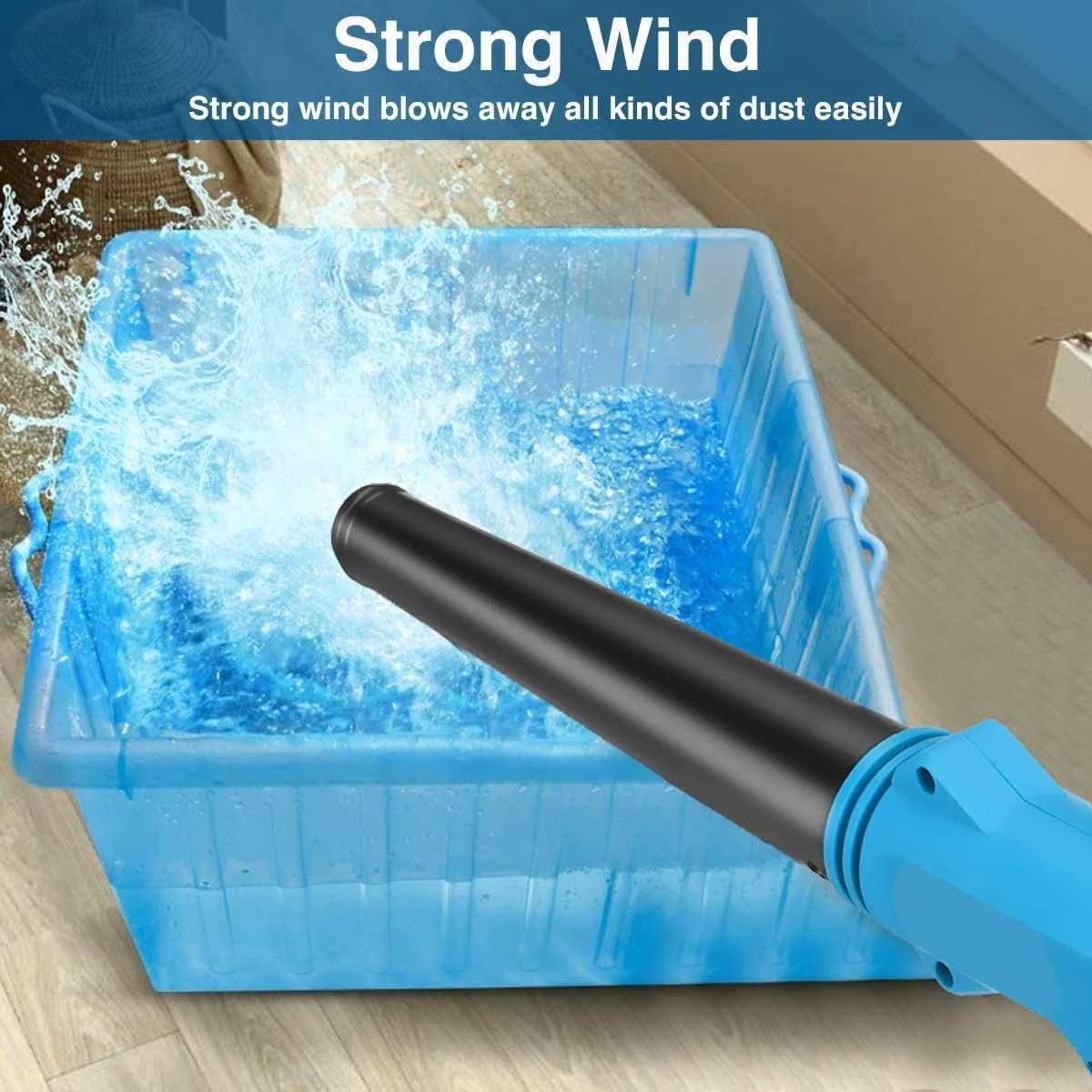 Акумулаторен вентилатор/прахосмукачка за листа с две батерии