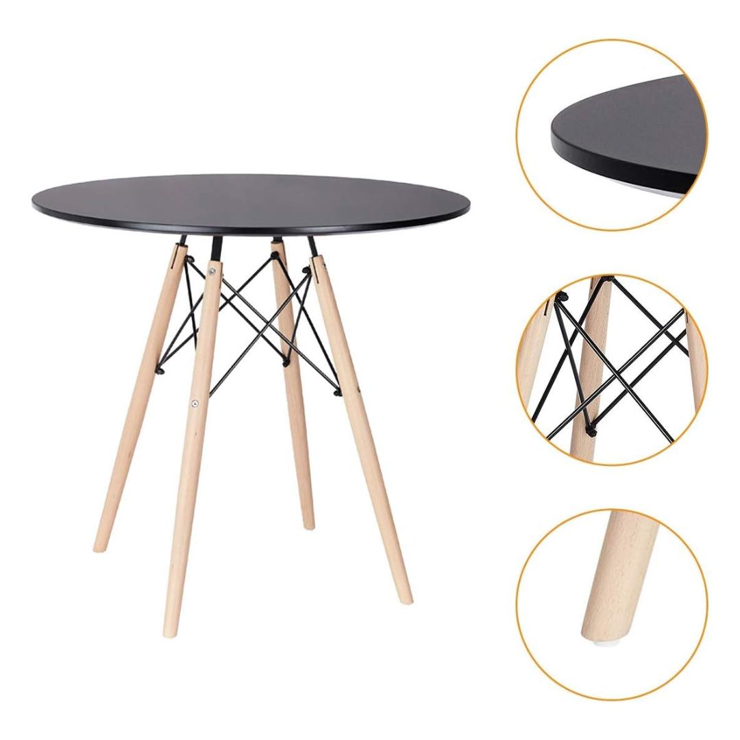 Торино маса – Кръгла 80 см (бяла или черна)