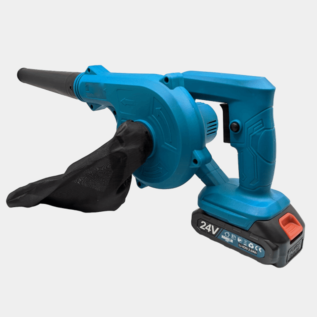 Акумулаторен вентилатор/прахосмукачка за листа с две батерии