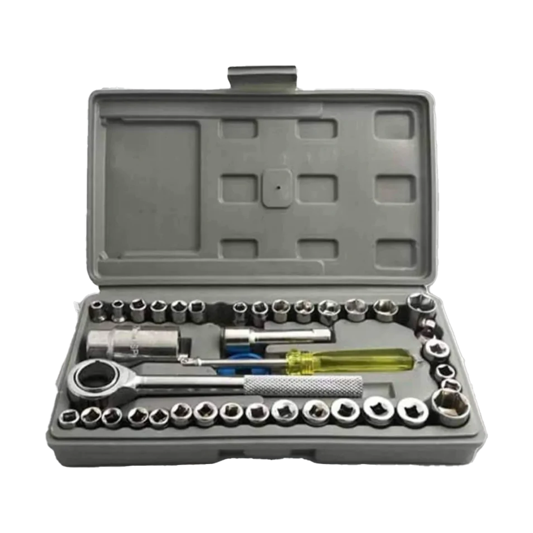 Комплект инструменти с динамометричен ключ в удобен куфар