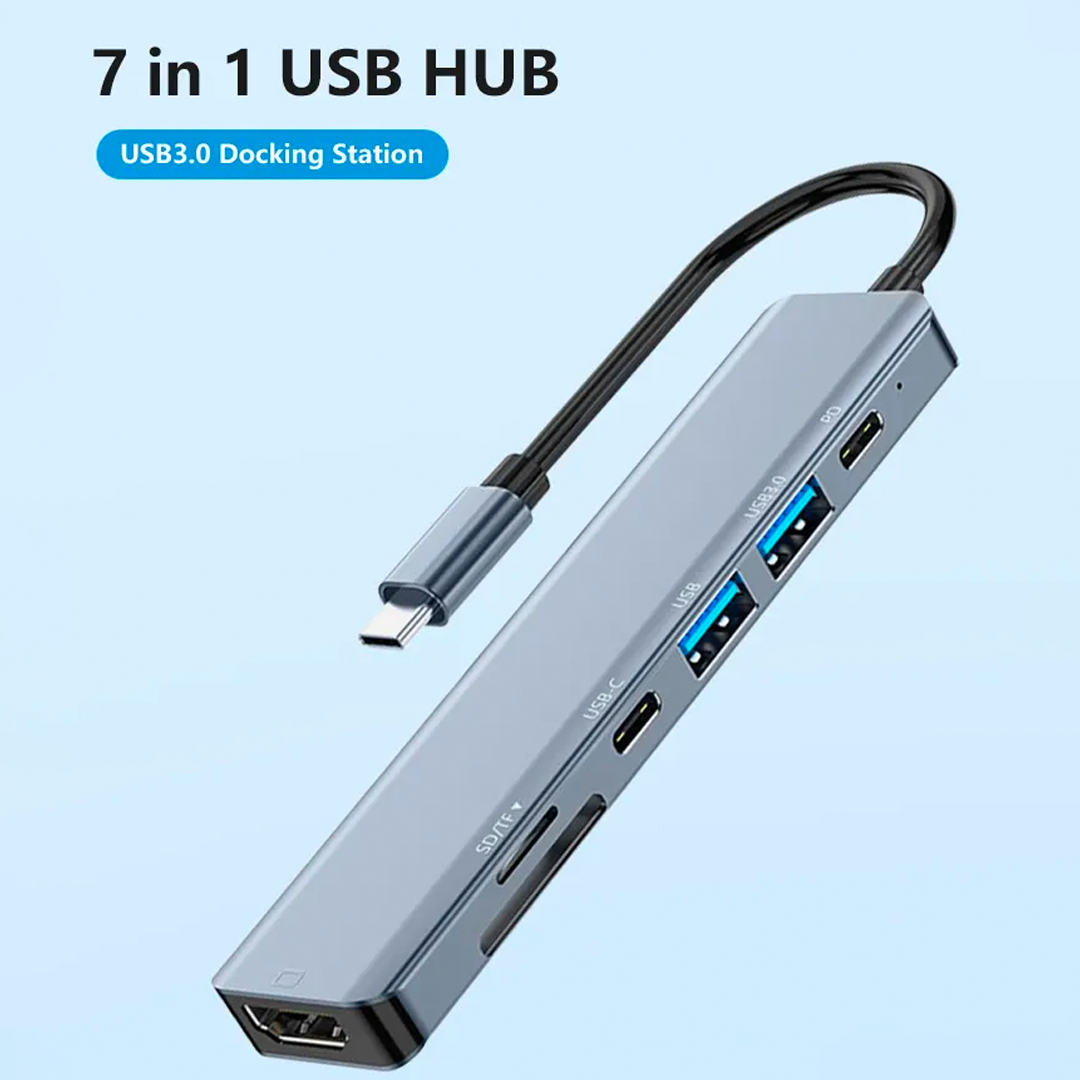 Многофункционален USB хъб 7 в 1