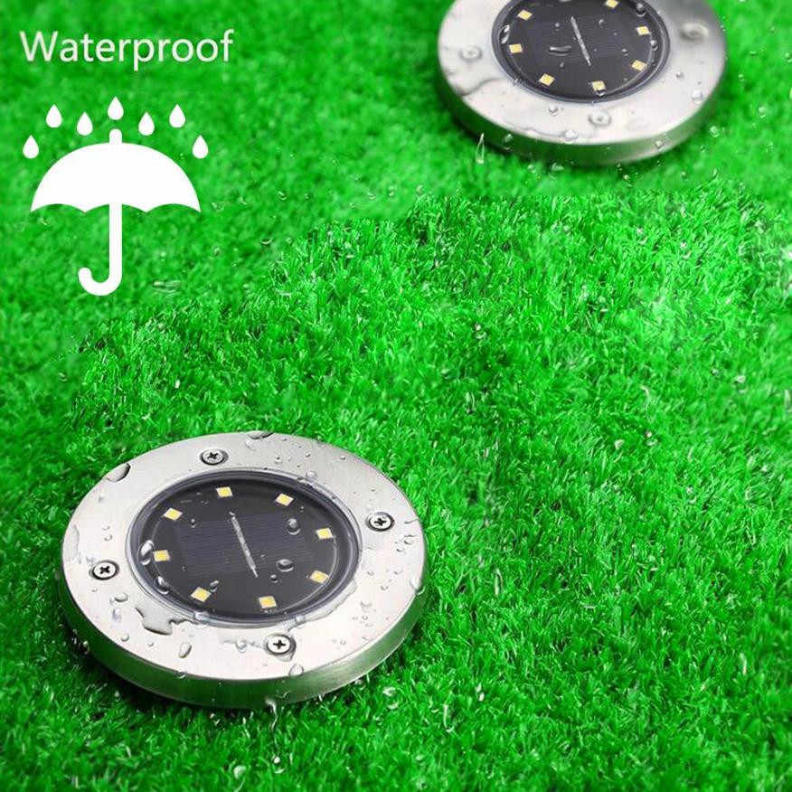 Соларни LED дискове за градината - 4 бр