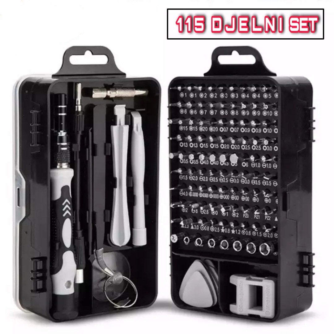 Комплект отвертка и накрайници 115 в 1