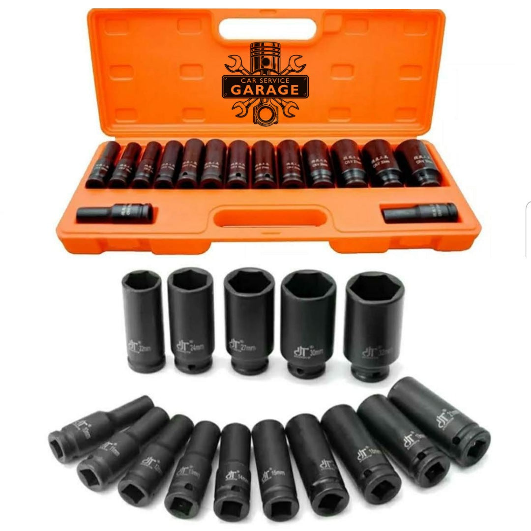 Комплект шестоъгълни ковани гедори DONGTE с дълбок удар от 15 части