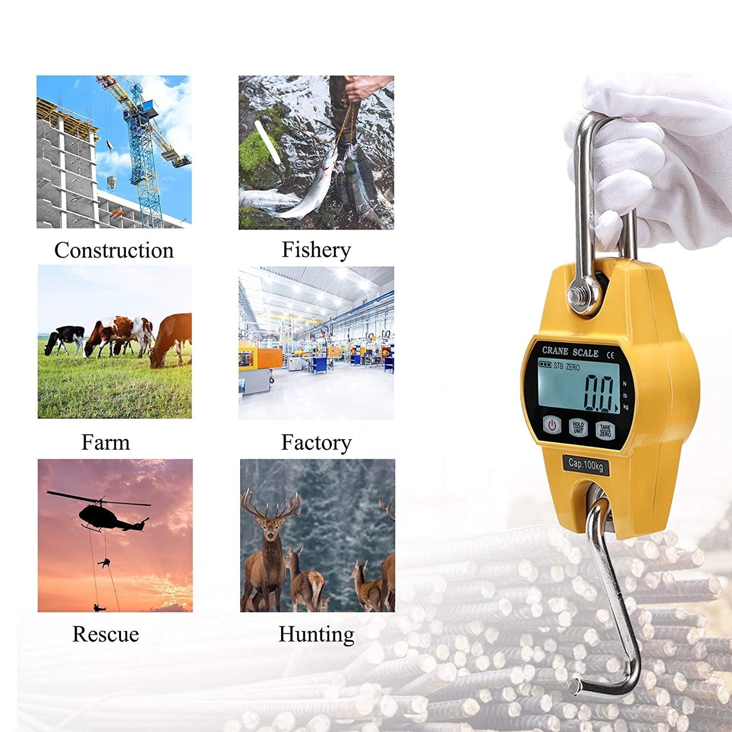 Дигитална висяща кранова везна до 300 кг