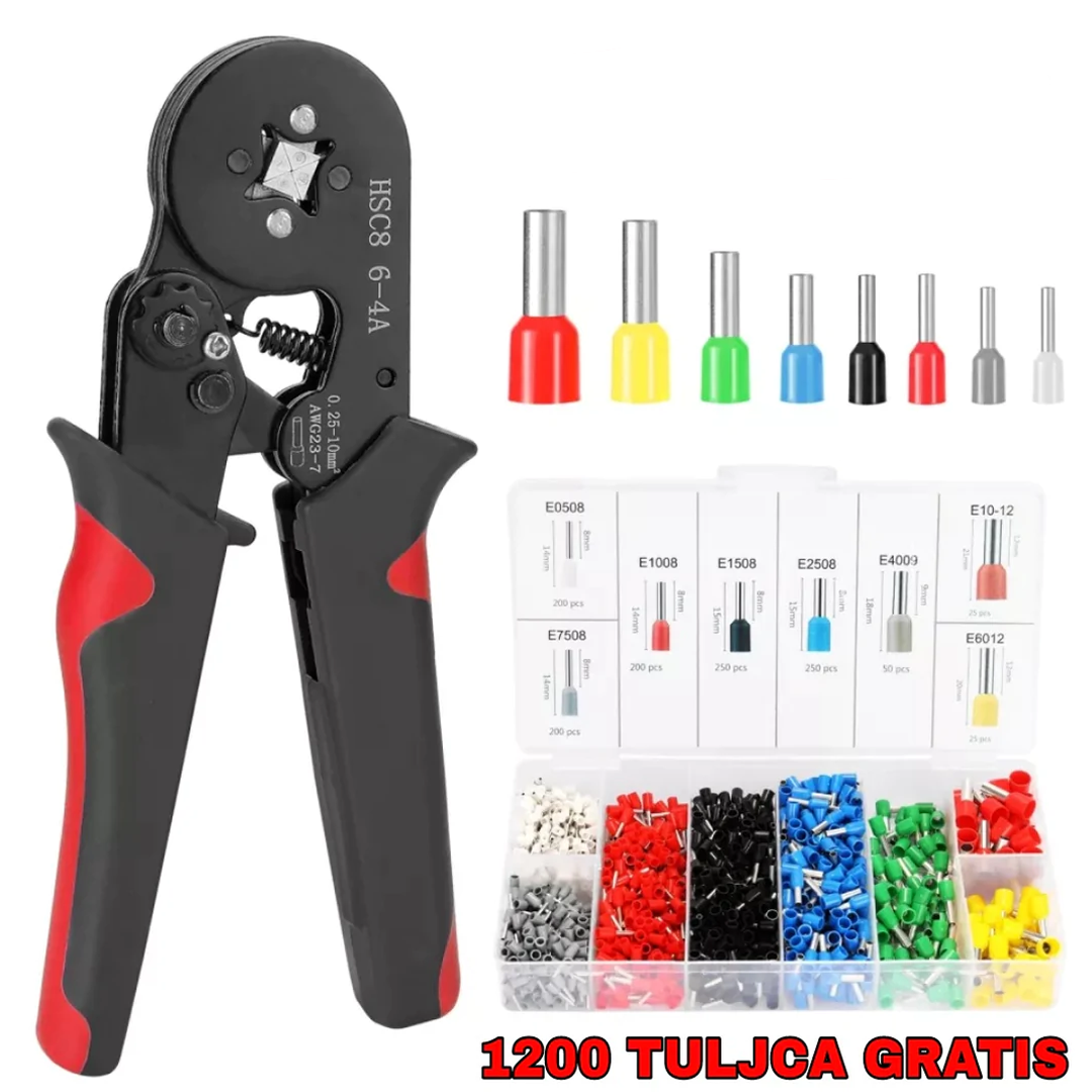 Комплект клещи за кримпване с накрайници