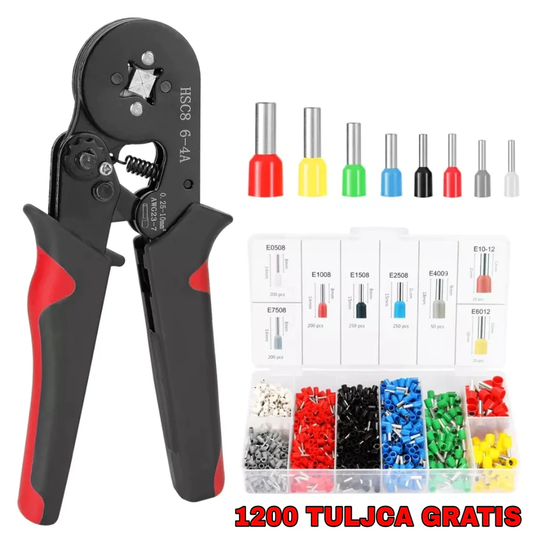 Комплект клещи за кримпване с накрайници