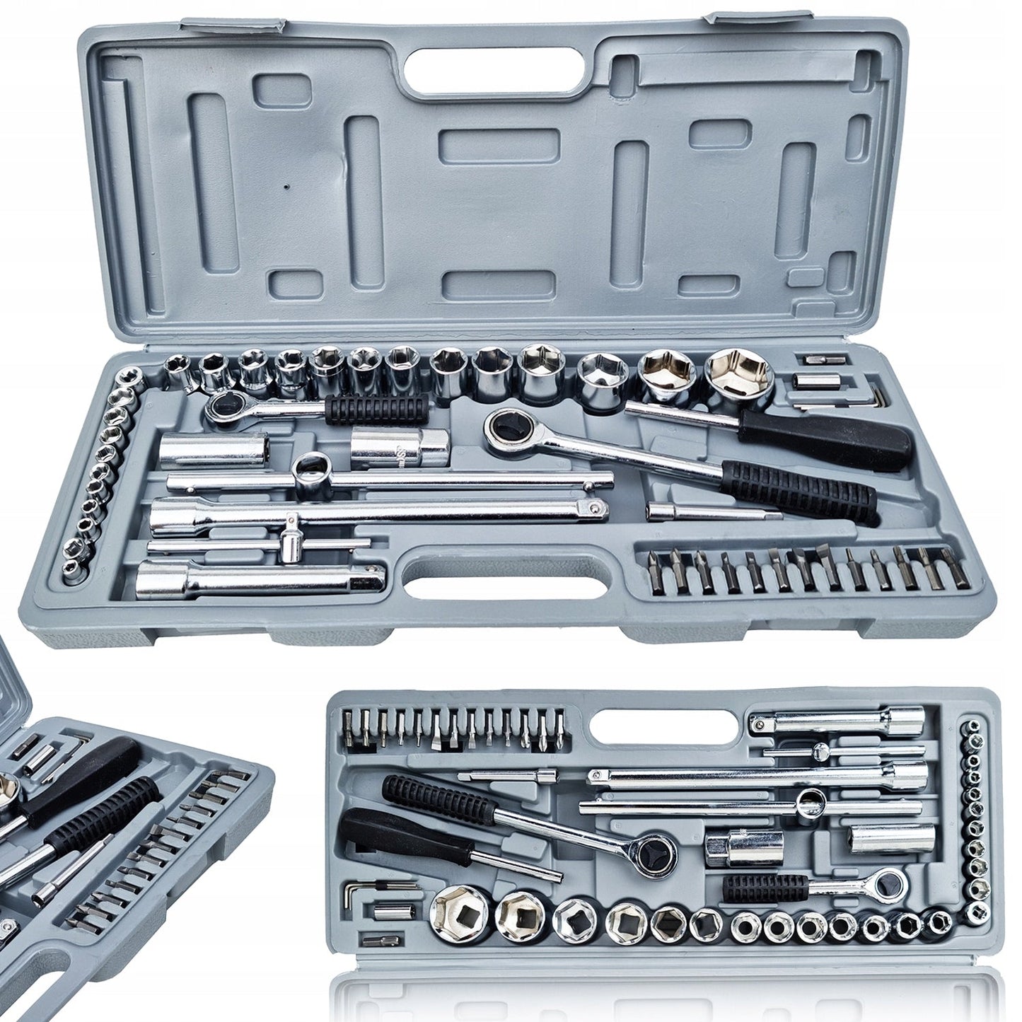 Комплект гаечни ключове от 52 части. гаечен ключ с тресчотка. комплект гаечни ключове 1/4"*1/2"