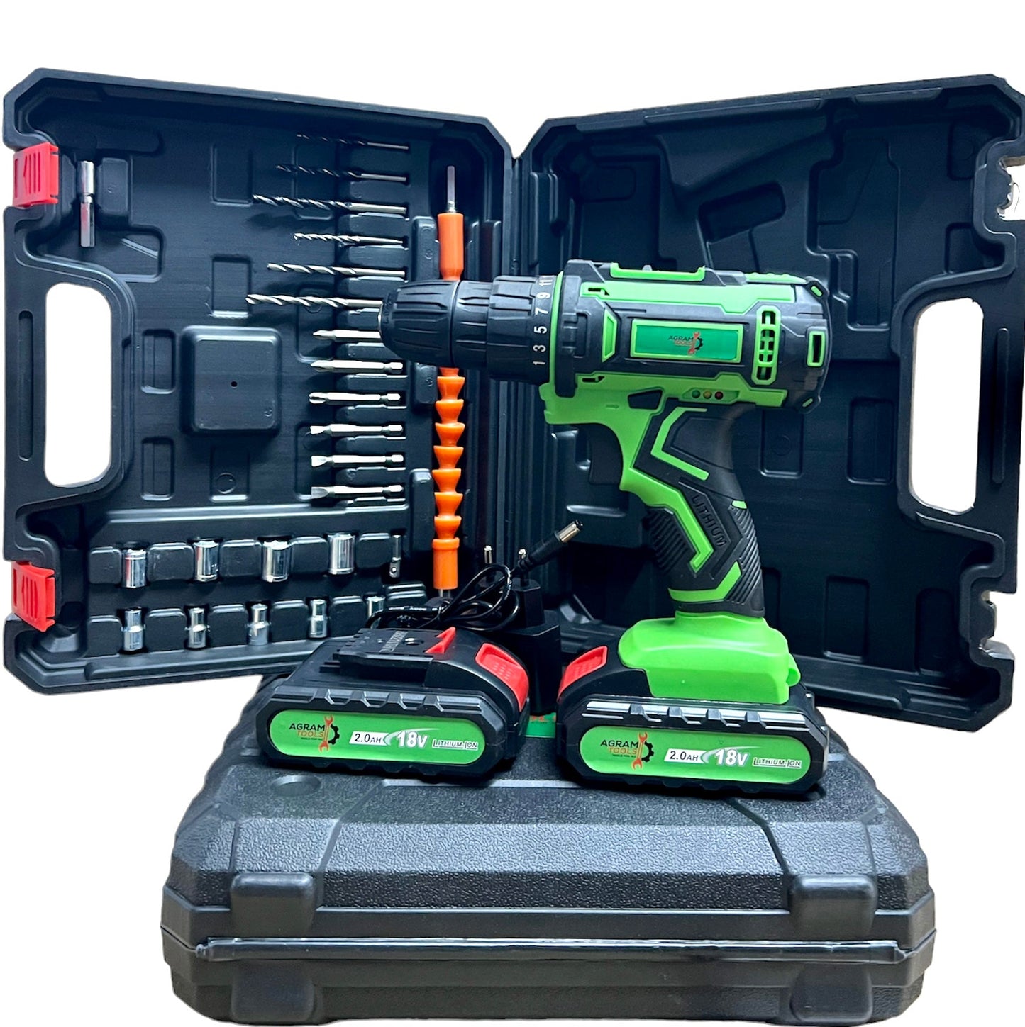 Оригинална акумулаторна бормашина Agram Tools® с накрайници